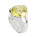 Bague HAPPY3 Argent Massif 925/1000 et Citrine Jaune - VALLÈS DORDAL