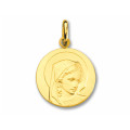ONEKISS - Médaille Vierge auréolée, Or jaune 18k