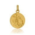 ONEKISS - Médaille Ste Famille 18 mm, Or Jaune 18k 3,11g