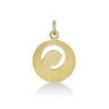 ONEKISS - Médaille Ste Vierge auréole ajourée - 18 mm - Or jaune 18k 1,10g