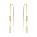 ONE KISS - Boucles d'oreilles "Cravate" Diamants 0,09ct, Or Jaune 18K