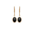 Boucles d'oreilles pendantes agate noire AGATHA - Bijoux Privés Discovery