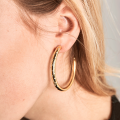 Boucles d'oreilles créoles en plaqué or ou en argent AUDREY - PD Paola