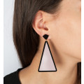 Boucles d'oreilles fantaisies triangulaires - Poli Joias