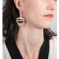 Boucles d'oreilles pendantes "Triangle" - Poli Joias