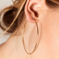 Grandes boucles d'oreilles créoles argent ou plaqué or SERENA - PD Paola