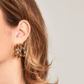 Boucles d'oreilles créoles en plaqué or jaune ou rose TRUE - PD Paola