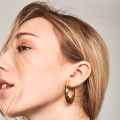 Boucles d'oreilles créoles en plaqué or ou en argent NINETTE - PD Paola