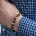Bracelet agate marron pour homme - Lauren Steven