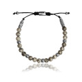 Bracelet pierres naturelles jaspe grise - Lauren Steven