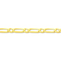 Bracelet maille alternée, 18 cm, or jaune 18 carats - ONE KISS