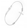 Bracelet en corde de guitare "Croix longue" - Sing a Song