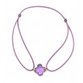 Bracelet cordon couleur violet montés avec pierre améthyste - BeJewels
