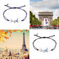 Bracelet cordon en argent "Paris" - Virginie Carpentier