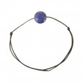 Bracelet cordon noir avec Lapis lazuli - Tikopia