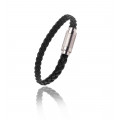 Bracelet cuir tressé plat - Magnum bijoux en cuir