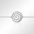 Bracelet chaine "Uzu" en or blanc 18 carats et 60 Diamants - Aishiteru