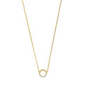 Collier cercle perlé en Plaqué or