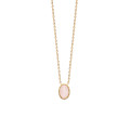 Collier plaqué or ou argent avec une pierre quartz rose EMMA - Bijoux Privés Discovery
