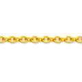 ONEKISS Chaîne maille Forçat ronde 1,30 mm, 45 cm, Or jaune 18k
