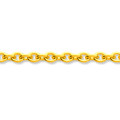 ONEKISS Chaîne maille Forçat ronde 1,30 mm, 45 cm, Or jaune 18k