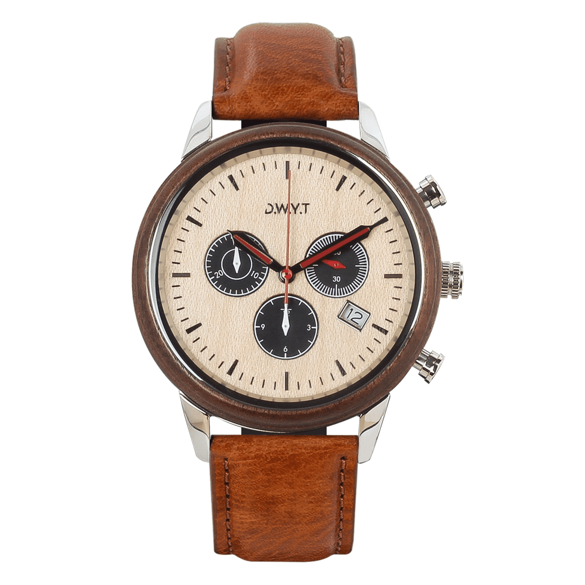 Montre homme en bois MARCO POLO Classique marron tabac 20mm