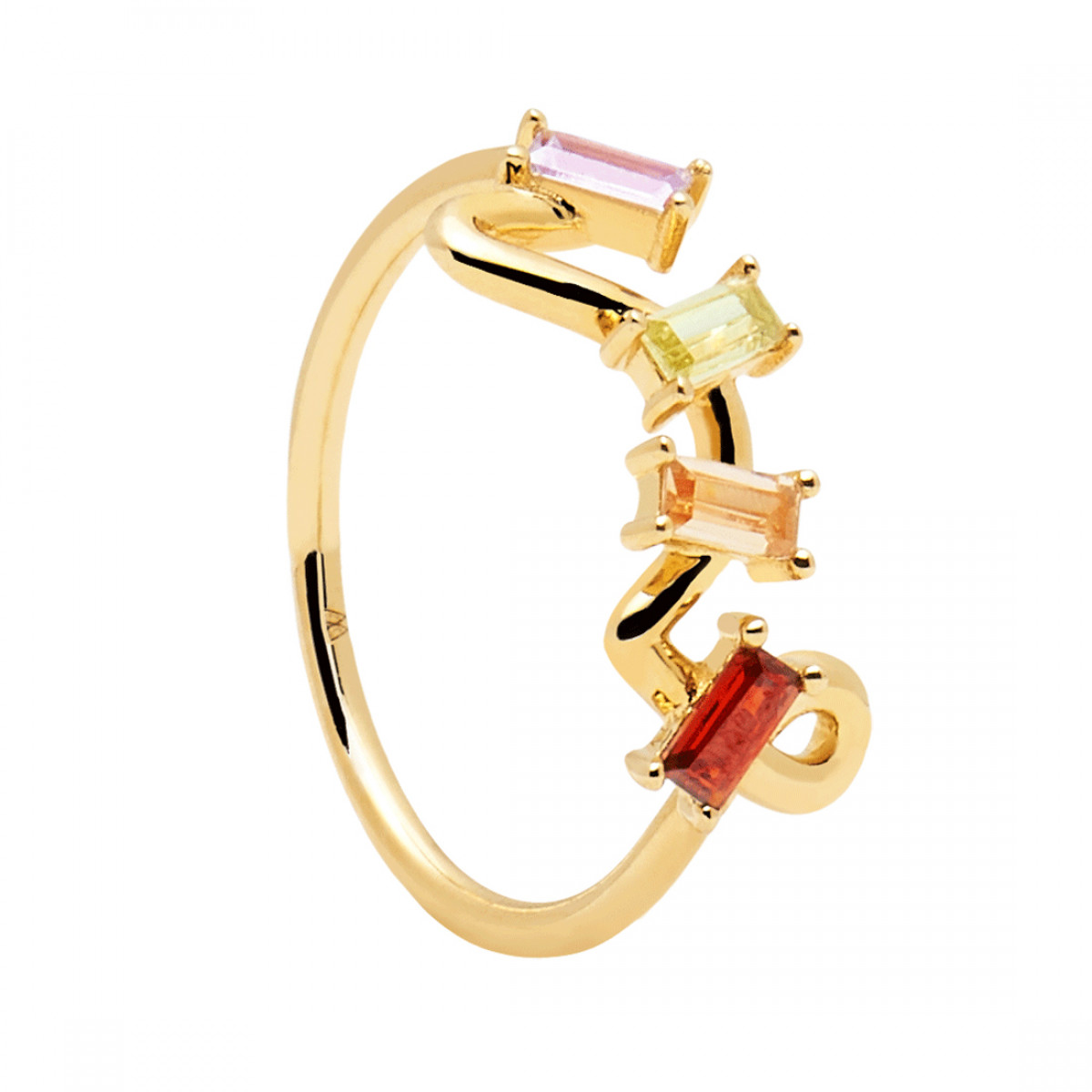 ZAZA gold plated ring with stones PD Paola