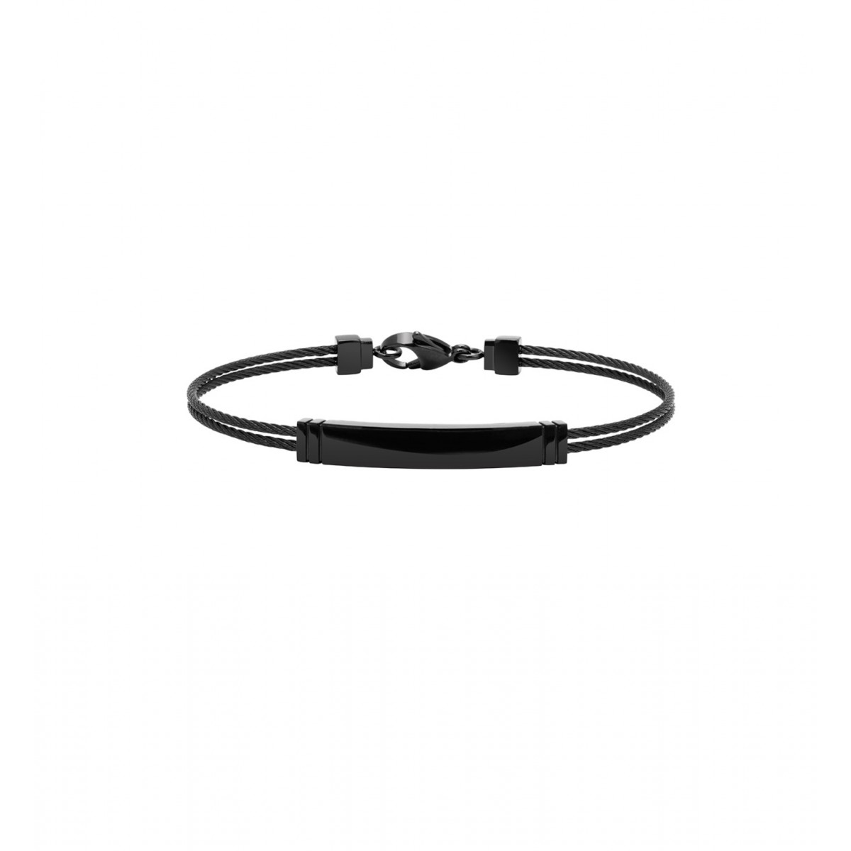 Men S Bracelet Steel And Cable Marina Bijoux Prives