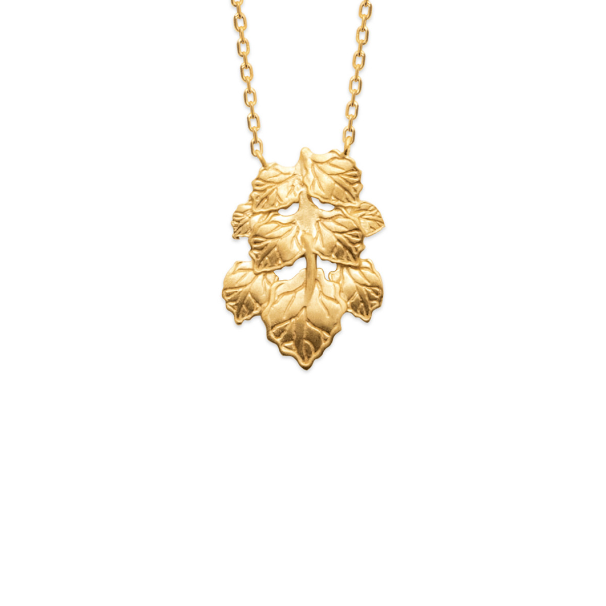 Yellow Leaf necklace Izaura yellow gold plated Private Jewelry