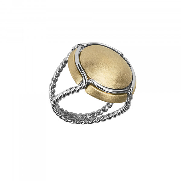Capsule Of Champagne Ring In White Silver Bijoux Prives