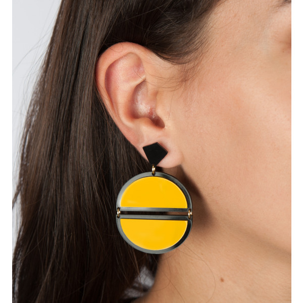 Pair of gold plated earrings Poli Joias