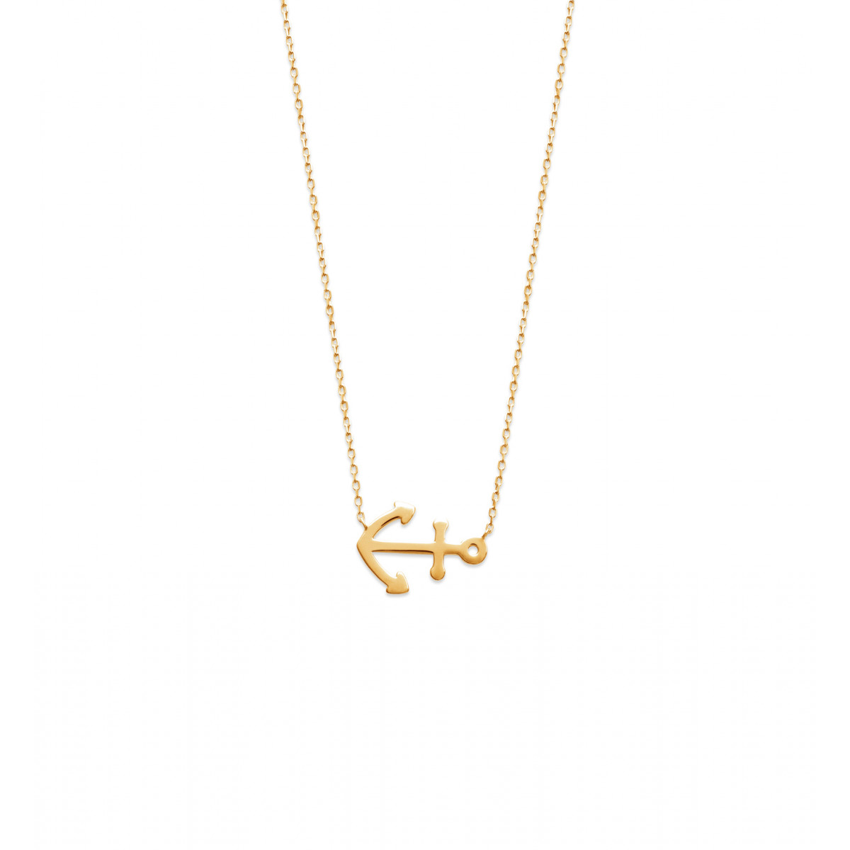 collier femme ancre marine